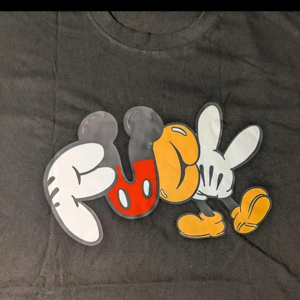 Minimal Cartoon Inspired Graphic T Shirt 3XL Black Streetwear New
